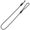 Guinzaglio in corda e moschettone Nero 0,8x120cm