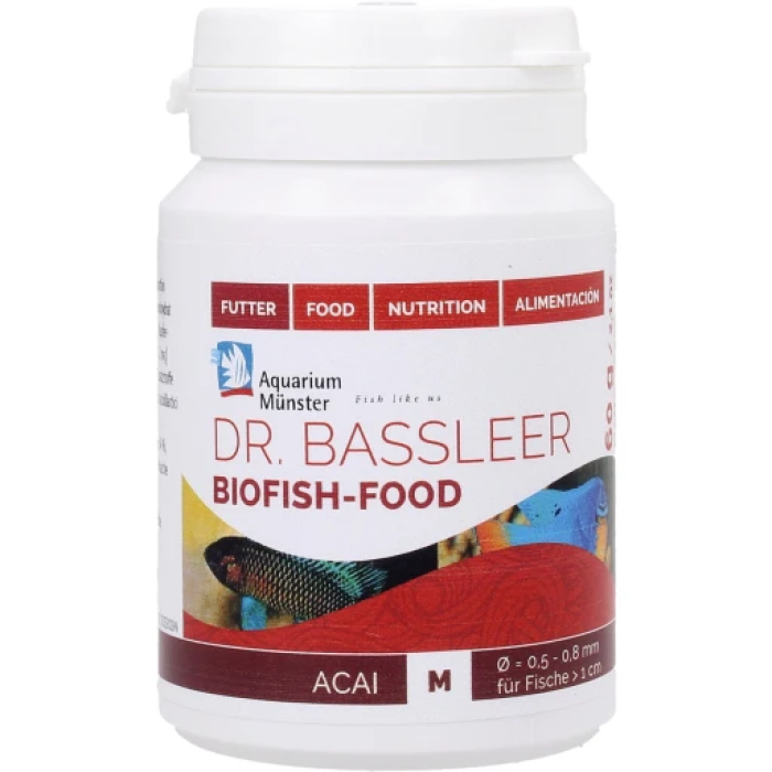 Aquarium Munster - Dr. Bassleer Biofish Food ACAI  M 100/60g