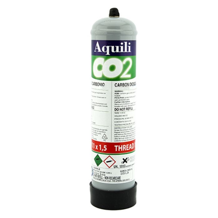 Aquili Bombola Co2 500gr non ricaricabile passo 11x1,5