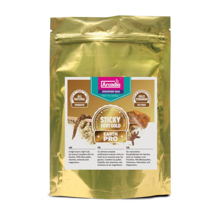 Arcadia EarthPro-Stickyfoot Gold 50g - Cibo completo per gechi ciliatus