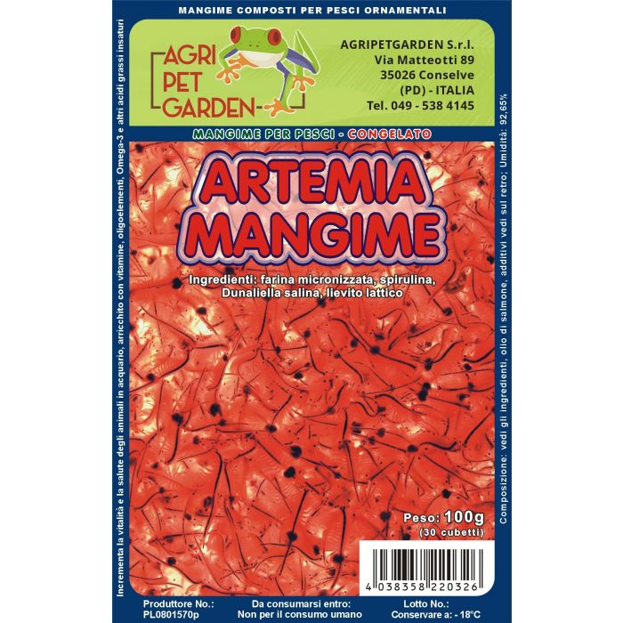 Mangime per l'allevamento di Artemia in Blister 100gr.