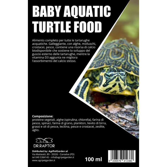 Dr.Raptor Baby Aquatic Turtle Food 100ml - Mangime per Tartarughe d'acqua