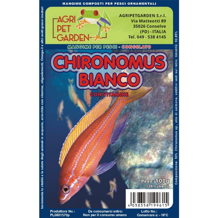 Chironomus Bianchi Congelato In Blister 100gr.