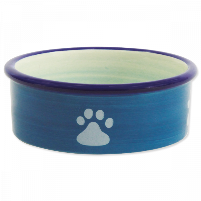 Ciotola in ceramica per gatti "Zampa" blu 12,5x5cm