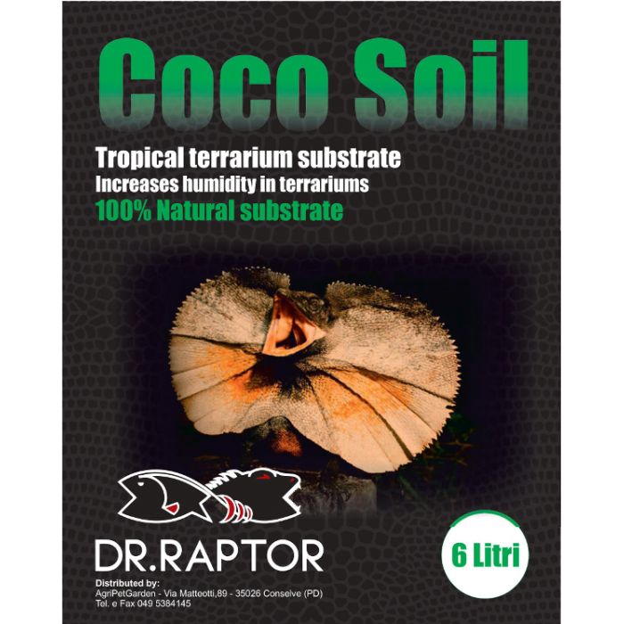 Dr.Raptor Coco Soil 20Lt 2Kg. - Fibra Di Cocco per rettili e terrari