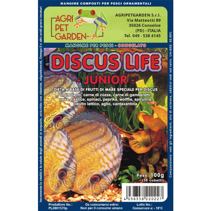 DISCUS LIFE "Junior" - Menù per Discus Giovani