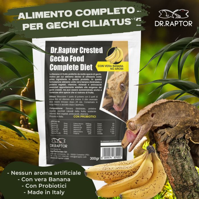 Dr.Raptor Crested Gecko Food Complete Diet - Banana Cream