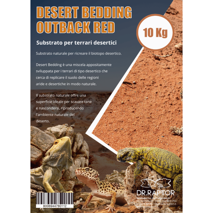 Dr.Raptor Desert Bedding Outback Red - Substrato per terrari desertici
