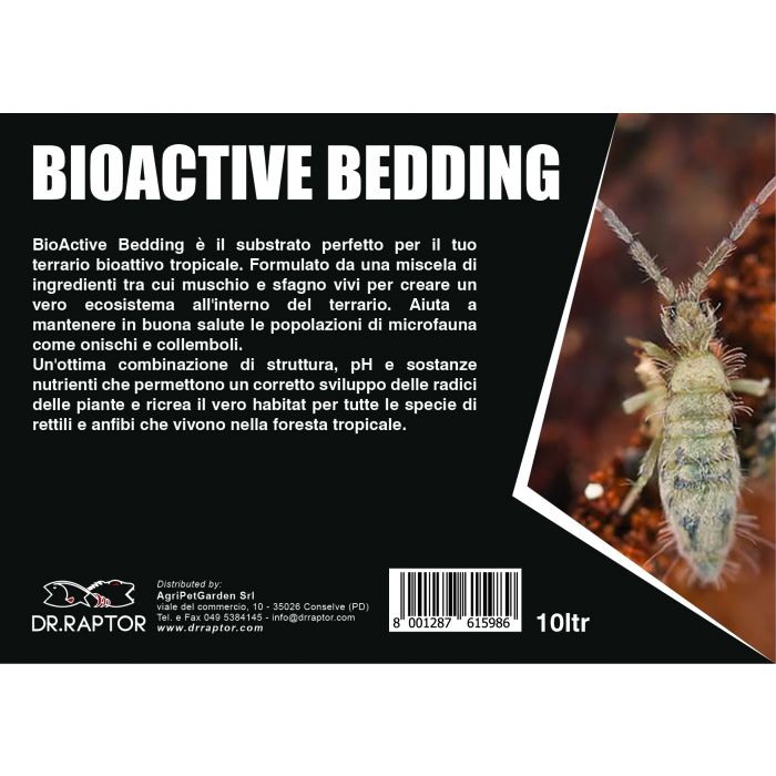 Dr.Raptor BioActive Bedding 10 Litri - Substrato Bioattivo