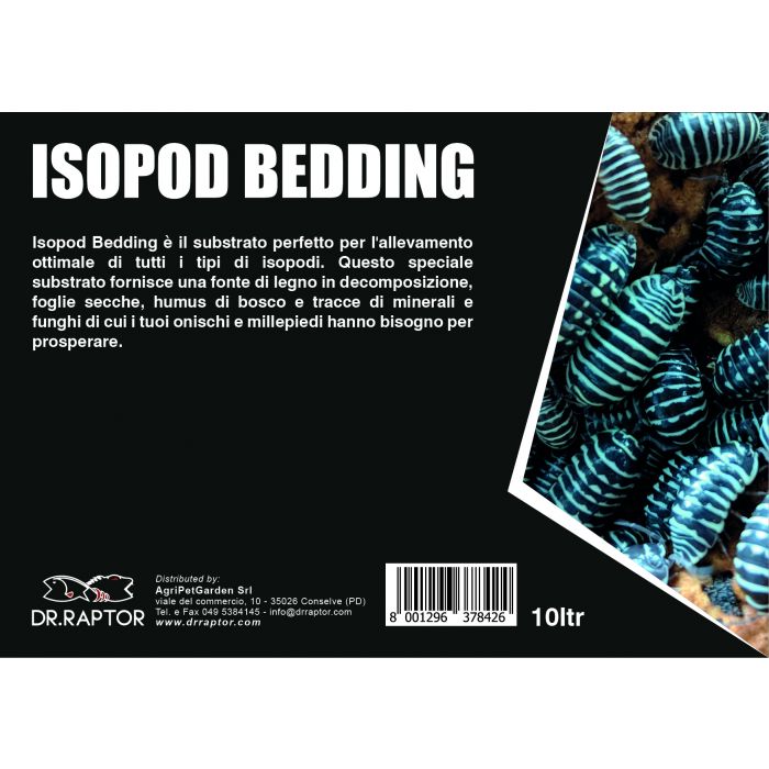 Dr.Raptor Isopod Bedding - Substrato per Isopodi 10Lt