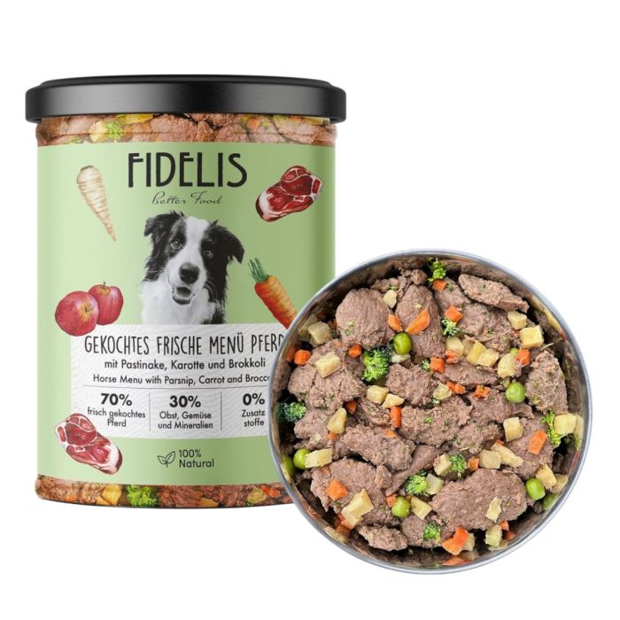 Fidelis - Menu di Cavallo fresco con Pastinaca, Carote e Broccoli 400gr