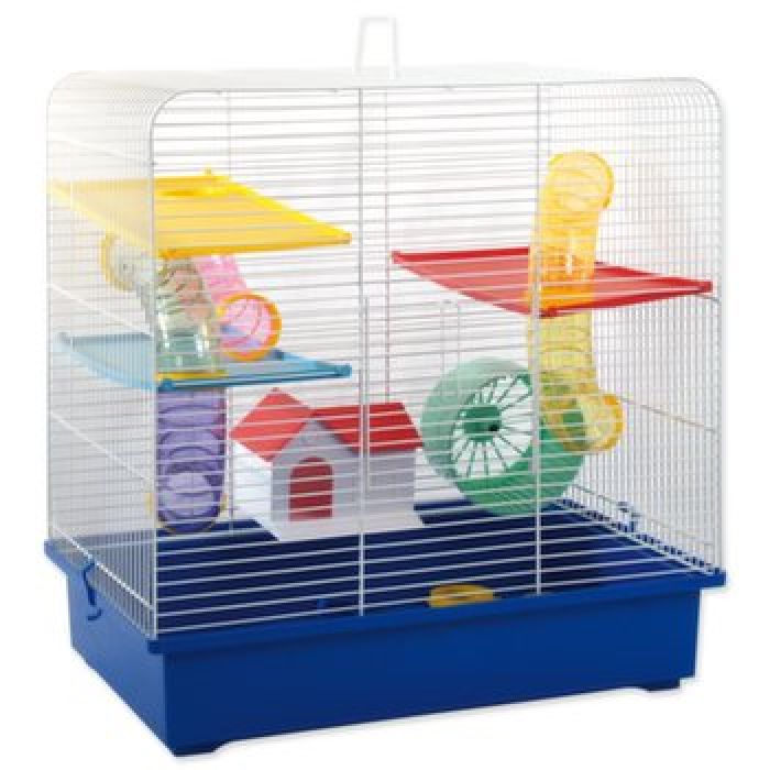 Gabbia per roditori TORRE Bianca e Blu 49x32,5x52,5cm