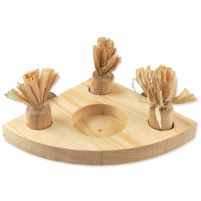 Gioco per l'alimentazione dei roditori in legno 17cm