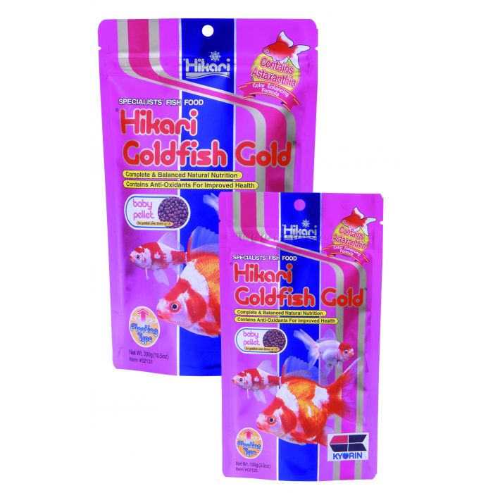 Hikari - GOLDFISH GOLD baby pellet - 100 gr - Mangime per la colorazione dei pesci d' acqua fredda