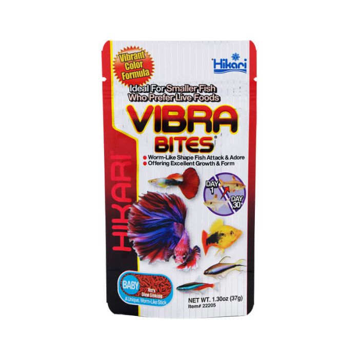 Hikari - Vibra Bites Baby 37gr - Mangime per esaltare il colore dei pesci tropicali