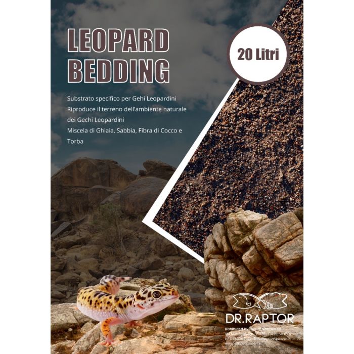 Dr.Raptor Leopard Gecko Bedding 20 litri - Substrato per geco leopardino