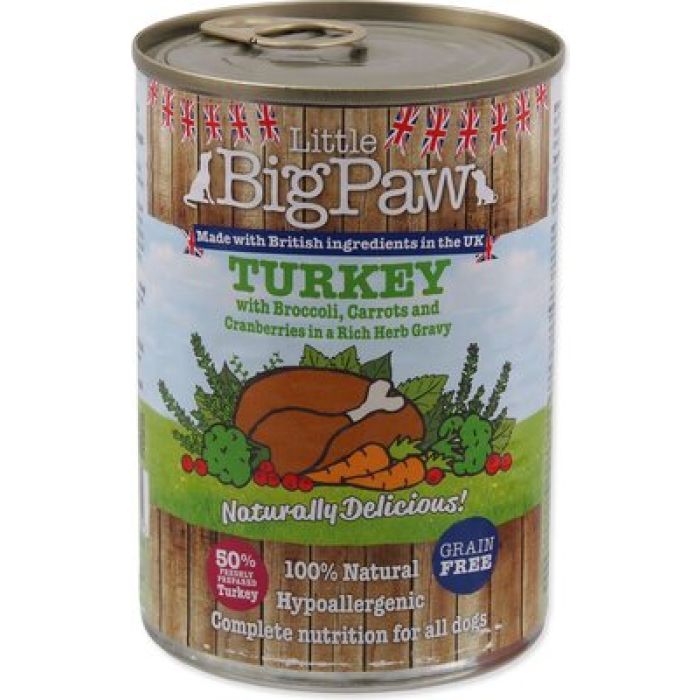 Little Big Paw Umido Cane - Tacchino 390gr
