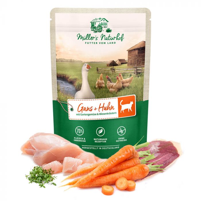 MULLER'S NATURHOF Umido Gatto - Oca e Pollo 100gr