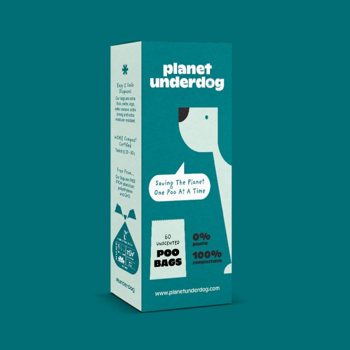 Planet Underdog Save the Planet - Sacchetti Compostabili per cani BLU