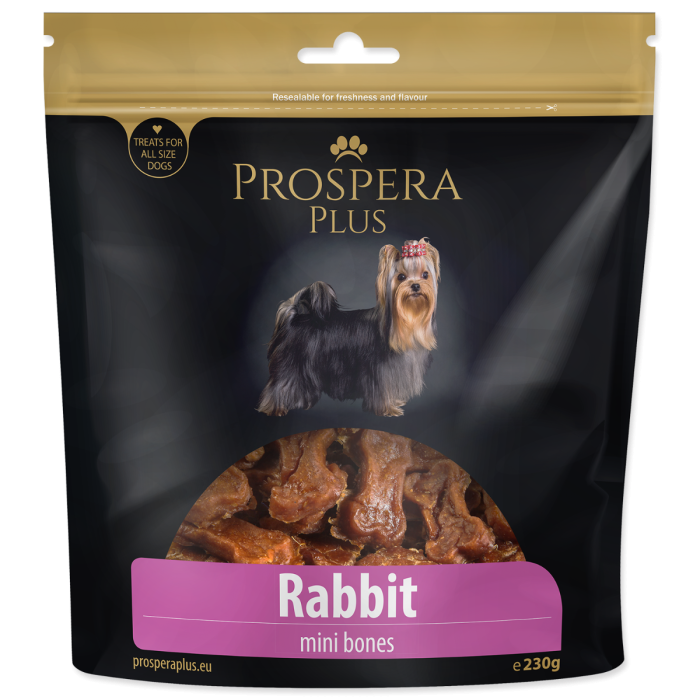 Prospera Plus Snack - Mini ossa di carne di coniglio 230gr