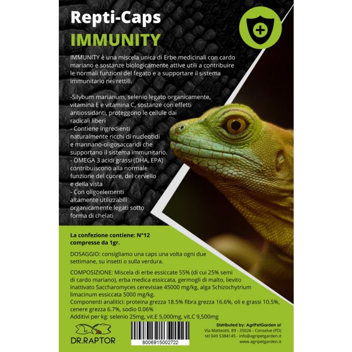 Repti-Caps IMMUNITY - Supporta il sistema immunitario dei rettili