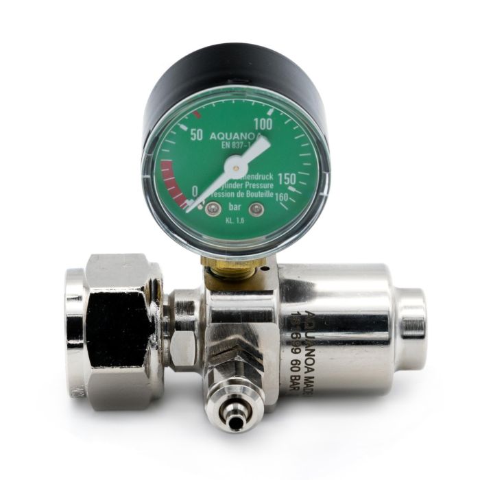 Riduttore di pressione per bombole CO2 ricaricabili
