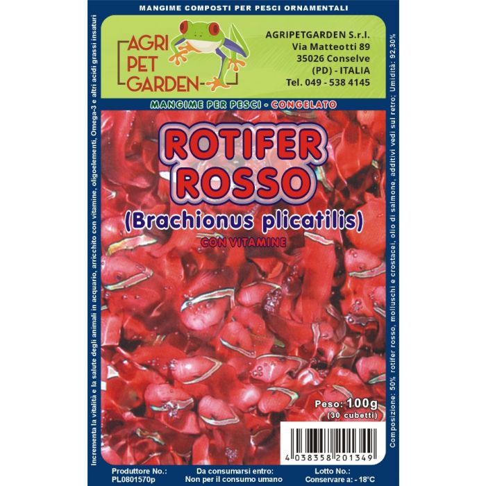 Rotiferi Rossi in Blister 100gr.