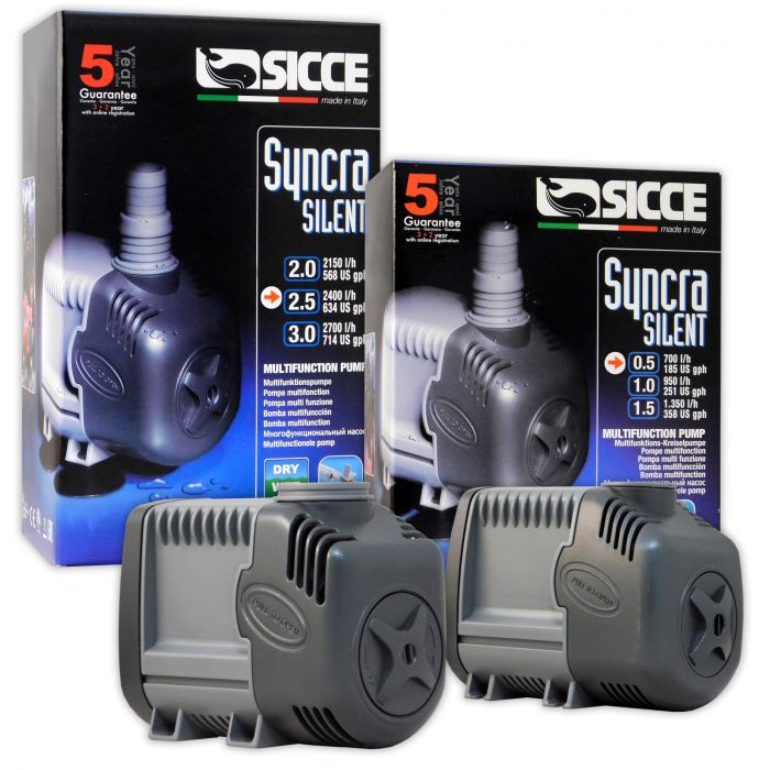 Sicce Pompe Syncra Silent - Pompe di ricircolo interne/esterne regolabili