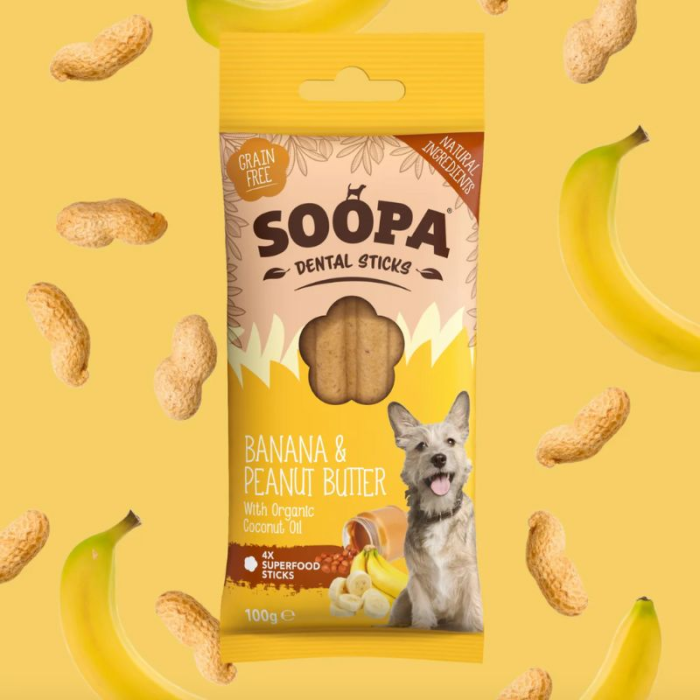 Soopa - Banana e Burro d'arachidi Dental Stick