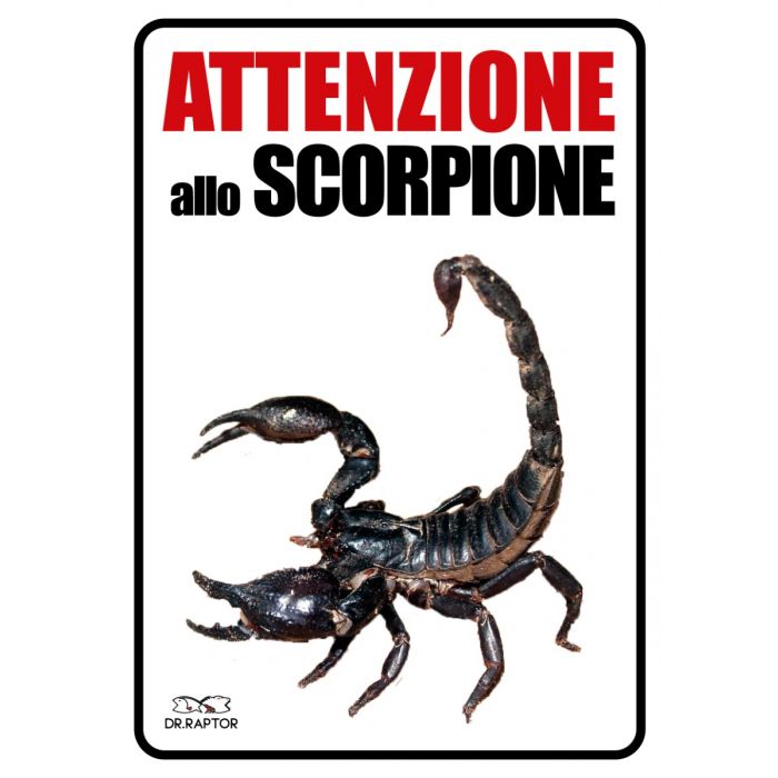 Targhetta "attenzione Scorpione"