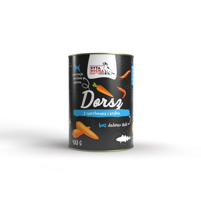 Syta Micha Umido cane - Merluzzo con carote e krill 400gr