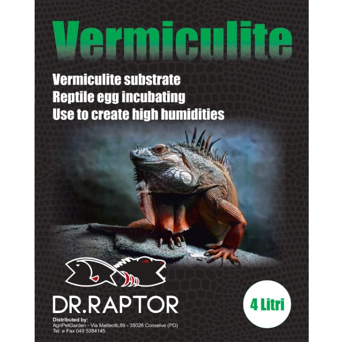 Dr.Raptor Vermiculite 4Lt - Vermiculite per uova di rettili
