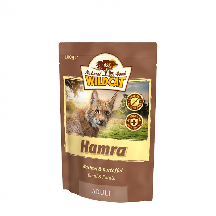 Wildcat Gatti Adulti Umido HAMRA - Quaglia 100gr