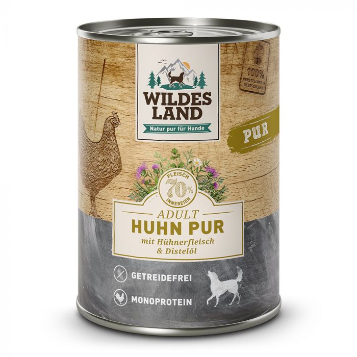 WILDES LAND PUR ADULT - Puro pollo con olio di cartamo 400gr