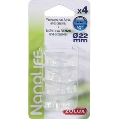 4 Ventose + clip diametro 22mm per tubi e accessori