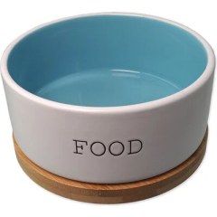 Ciotola "Food" in ceramica con base in Bamboo M