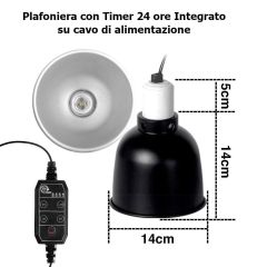 Portalampada con Timer 24 ore Integrato