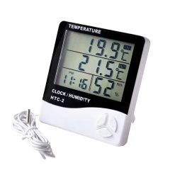 Termometro/Igrometro IN-OUT con Orologio, Allarme e sonda esterna