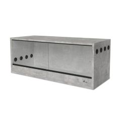 Terrario in Legno XXL 150x80x80cm- Effetto Cemento