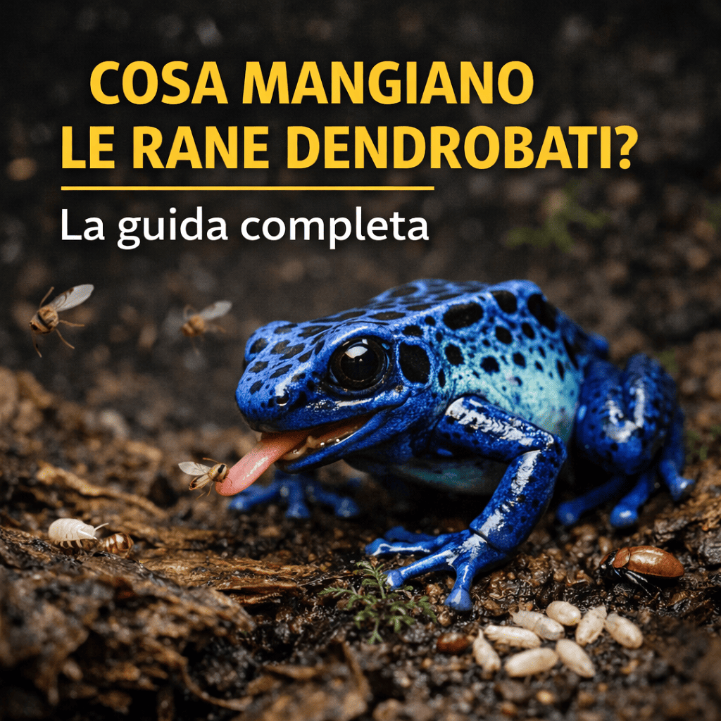 Cosa mangiano le Rane Freccia (Dendrobates) in cattività: dieta completa