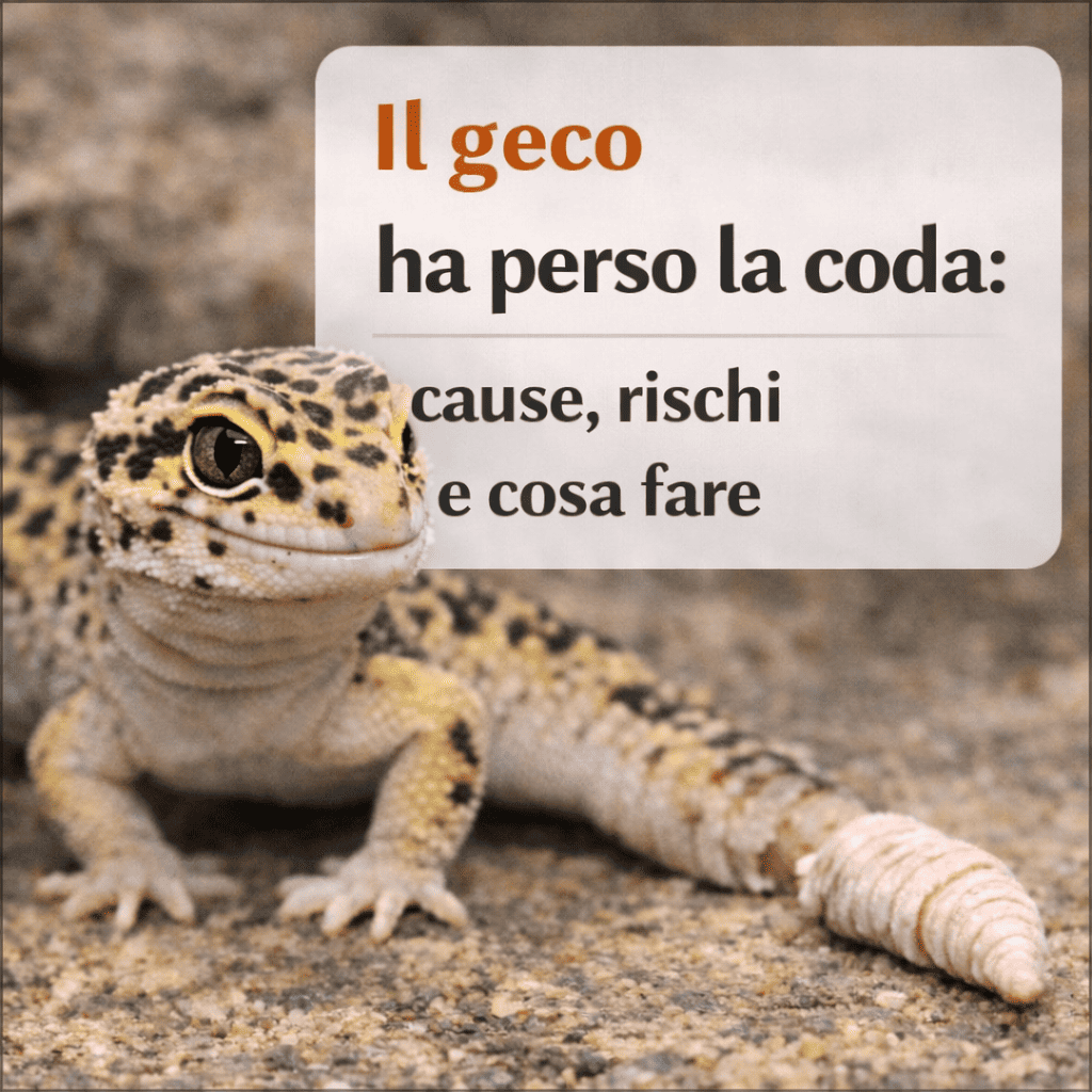 Il geco ha perso la coda: perché succede, rischi e cosa fare
