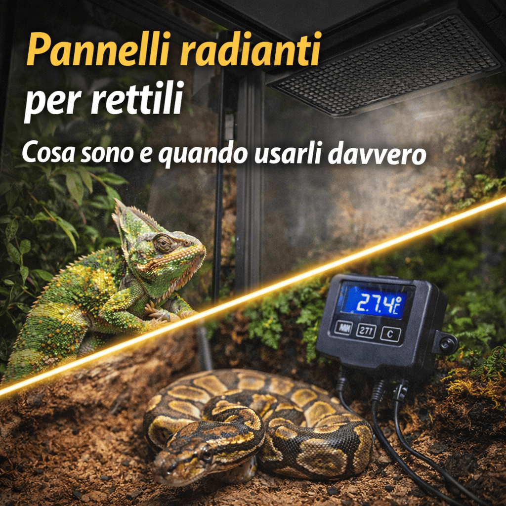 Pannelli radianti per rettili: cosa sono, come funzionano e quando usarli davvero