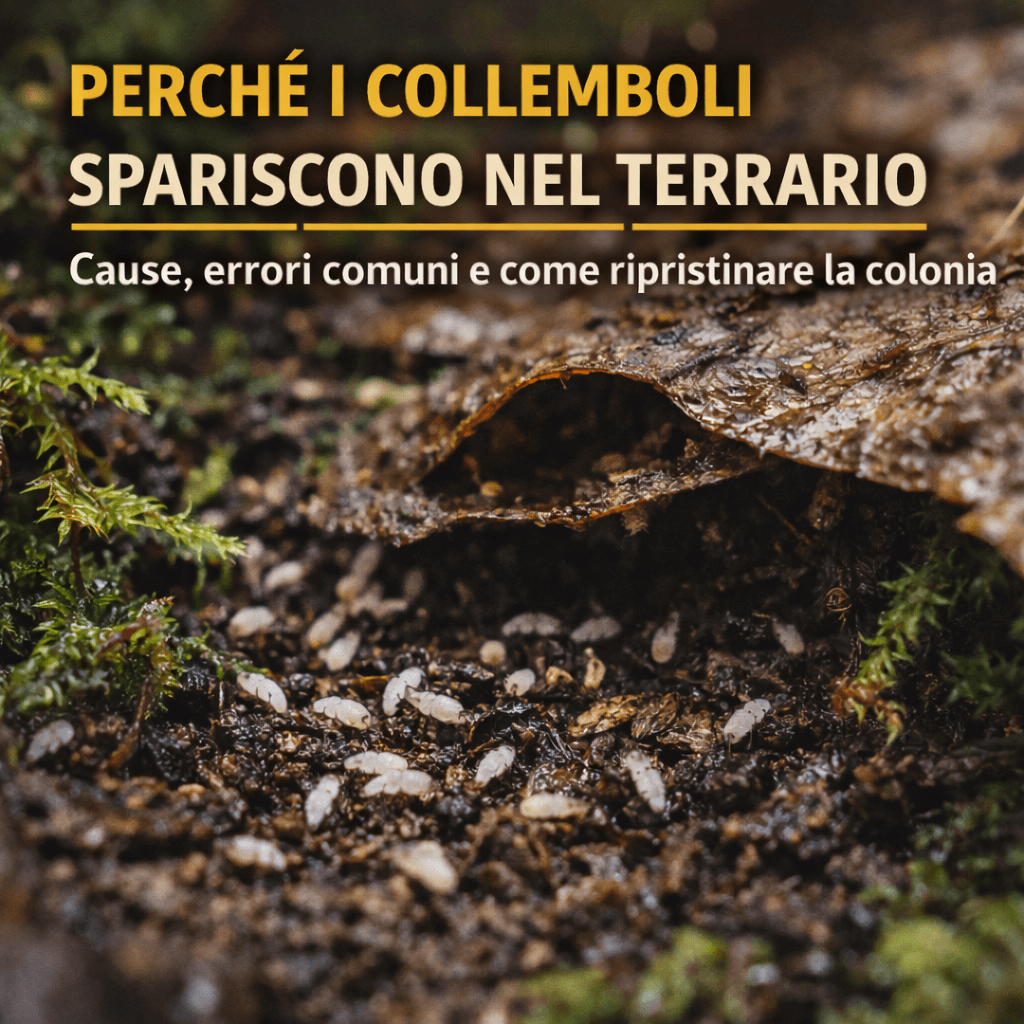 Perché i collemboli spariscono nel terrario bioattivo