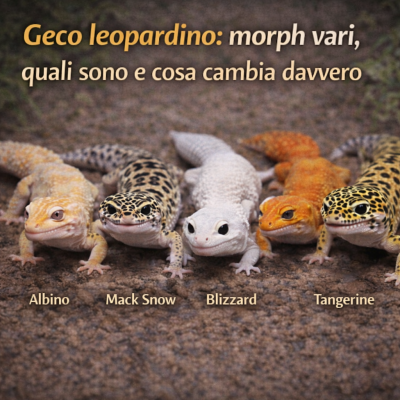 Geco leopardino: morph vari, quali sono e cosa cambia davvero