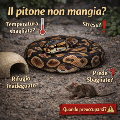 Il pitone non mangia: cause, soluzioni e quando preoccuparsi