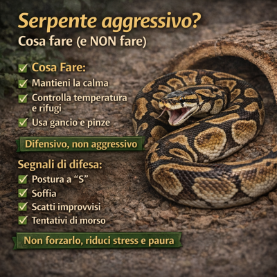 Serpente aggressivo? Cosa fare: cause, soluzioni e errori da evitare